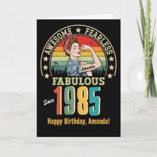 Cartão de Aniversário Personalizado de Rosie Rivet