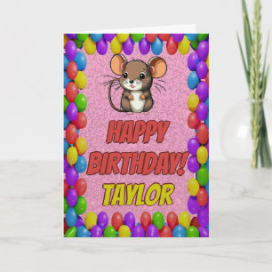 Cartão de Aniversário Personalizado Divertido com 