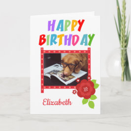Cartão de Aniversário Personalizado do Cão de Foto