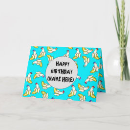 Cartão de Aniversário Personalizado do Cartoon de 
