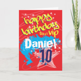 Cartão de aniversário personalizado do grafite