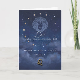 Cartão de Aniversário Personalizado do Zodíaco de 