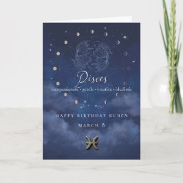 Cartão de Aniversário Personalizado do Zodíaco de 