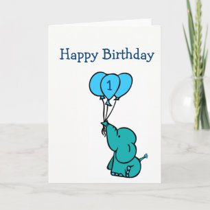Cartão de Aniversário Personalizado - Elefante