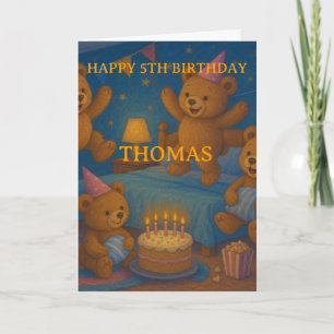 Cartão de Aniversário Personalizado Festa de Sono 