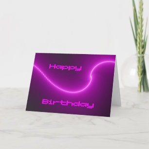 Cartão de Aniversário Personalizado Fractal de C