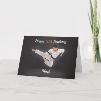 Cartão de Aniversário Personalizado Karate/Tae Kwo