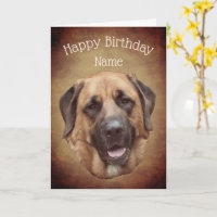 Cartão de Aniversário Personalizado Mastiff Dog
