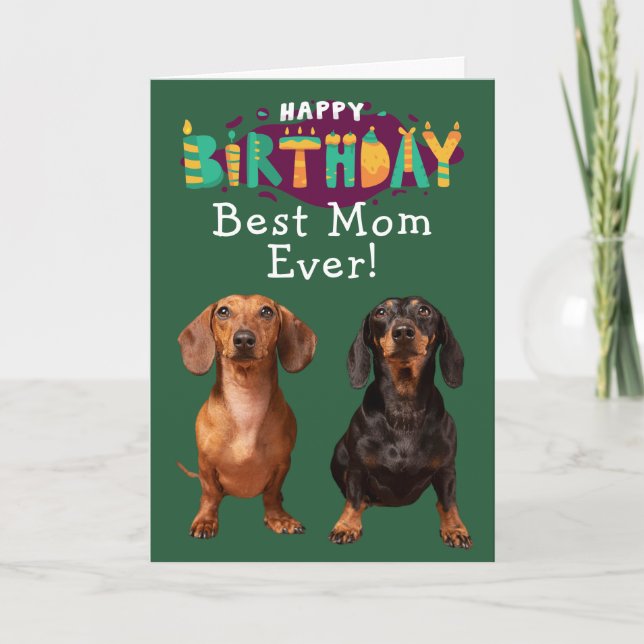 Cartão de Aniversário Personalizado Melhor Mãe De  (Frente)