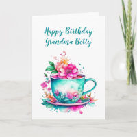 Cartão de Aniversário Personalizado para a Avó