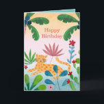 Cartão de Aniversário Personalizado para a Idade d<br><div class="desc">Cartão de aniversário de design de Leopardo de Ppura Moderna vida. Com dentro de mensagem totalmente personalizável...  basta clicar em personalizar para fazer o seu. Correspondência de papel e mais disponível na minha loja.</div>