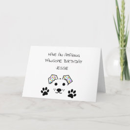 Cartão de Aniversário Personalizado para Cães