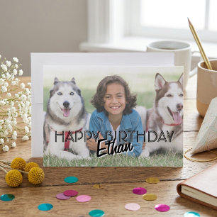 Cartão de Aniversário Personalizado para Crianças 