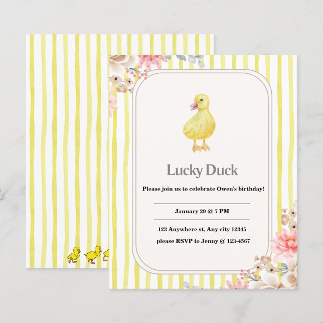 cartão de aniversário personalizado para crianças  (Frente/Verso)