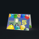 Cartão De Aniversário Personalizado Para Garoto De<br><div class="desc">Cartão personalizado de aniversário para filho,  sobrinho ou neto de 5 anos. Adicione suas próprias imagens e palavras para criar um cartão de saudação exclusivo.</div>