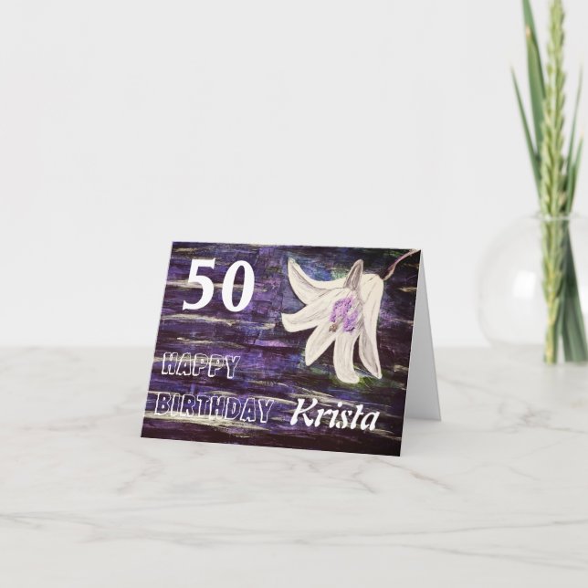 Cartão de Aniversário Personalizado para Nome e Id (Frente)