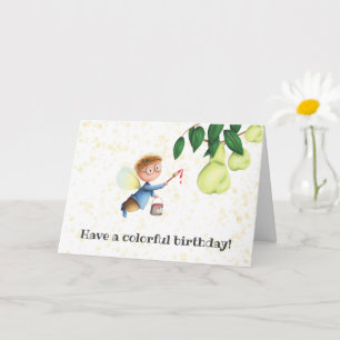 Cartão de Aniversário Personalizado para Pinturas