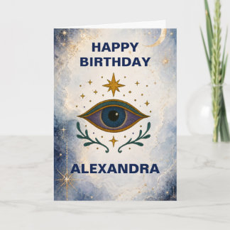 Cartão de aniversário personalizado simples e eleg