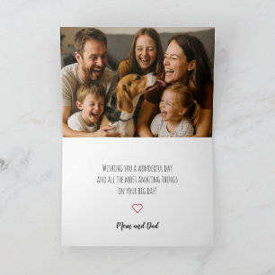 Cartão de aniversário personalizado simples e mode