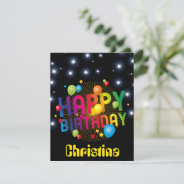 Cartão de Aniversário Personalizado Vibrante