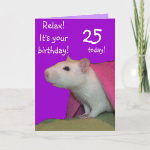 Cartão de aniversário personalizável de 25 dias