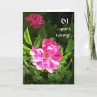 Cartão de aniversário personalizável - Rosas cor-d