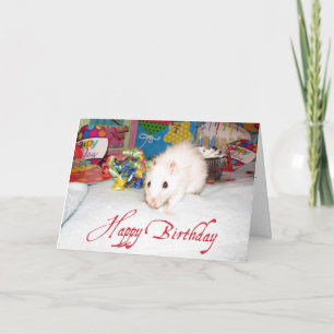 Cartão de Aniversário Pet Rat Marta
