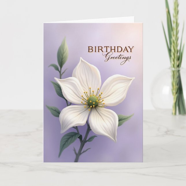 Cartão de Aniversário Petal Design (Frente)
