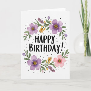 Cartão de Aniversário Pétala Corada