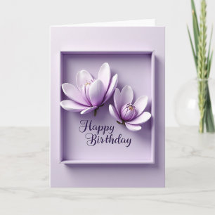 Cartão de Aniversário Pétala Violeta