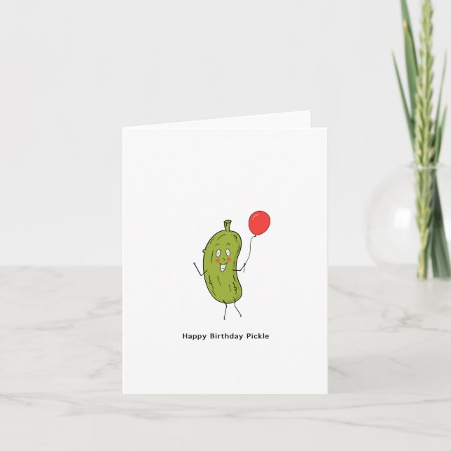 Cartão de Aniversário Pickle (Frente)