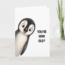 Cartão de Aniversário Pinguim Engraçado Você Tem Q