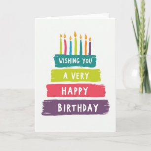 Cartão de Aniversário Pintado Caprichoso