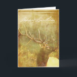 Cartão de aniversário pintado lavagem dos alces da<br><div class="desc">Um cartão de aniversário fabuloso dos animais selvagens que caracteriza uma pintura da lavagem da aguarela de um alce de Bull. Um cartão de aniversário maravilhoso para o qualquer você sabe quem ama a natureza.</div>