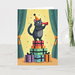 Cartão de Aniversário Pirâmide de Presentes