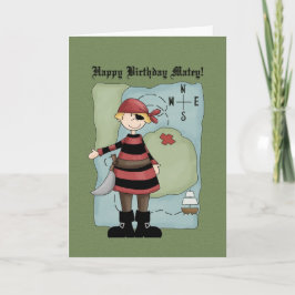 Cartão de Aniversário Pirata