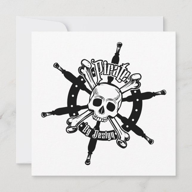 Cartão de aniversário pirata (Frente)