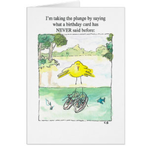 Cartão de aniversário "Plunge"
