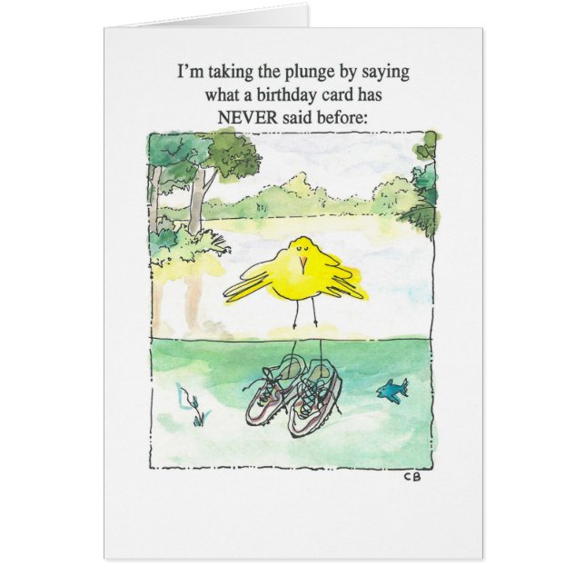 Cartão de aniversário "Plunge" (Frente)