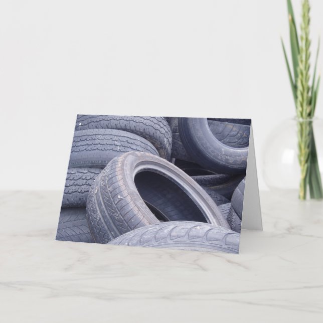 Cartão de Aniversário "Pneus" (Frente)