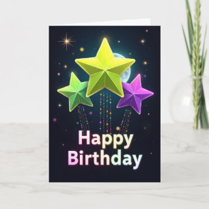 Cartão de Aniversário Poeira de Estrelas