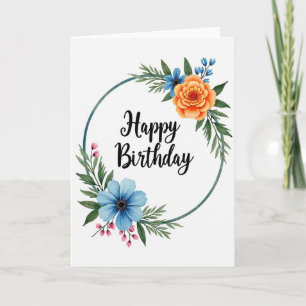 Cartão de Aniversário Polka Dot Bloom