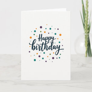 Cartão de Aniversário Pontos Caprichosos