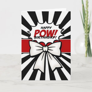 Cartão de Aniversário Pop Art Burst