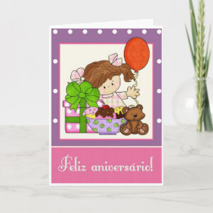 Cartão de Aniversário Português para Sorvete de Me