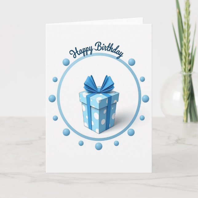 Cartão de Aniversário Presente Doce (Frente)