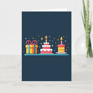 Cartão de Aniversário Presente Festivo
