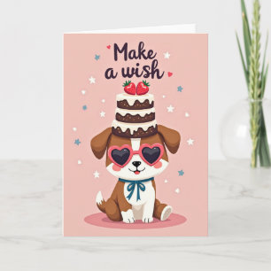 Cartão de Aniversário Pup Cake