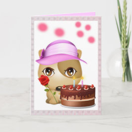 Cartão de Aniversário Puppie