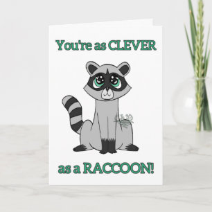 Cartão de aniversário Raccoon